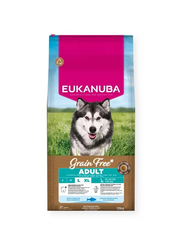 Eukanuba Grain Free Adult Large Breed Ocean Fish 12 kg