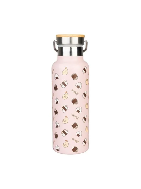 Pusheen - Stainless steel thermal bottle with handle from the Sushi Roll collection 500 ml
