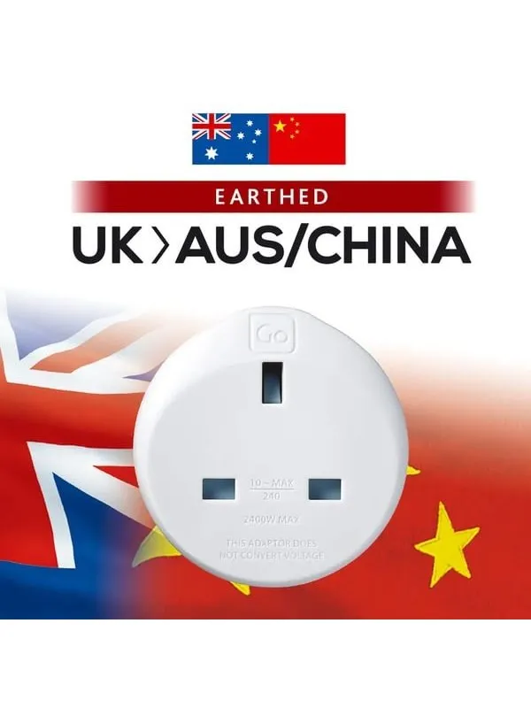 Go Travel UK-AUS/Kina-adapter