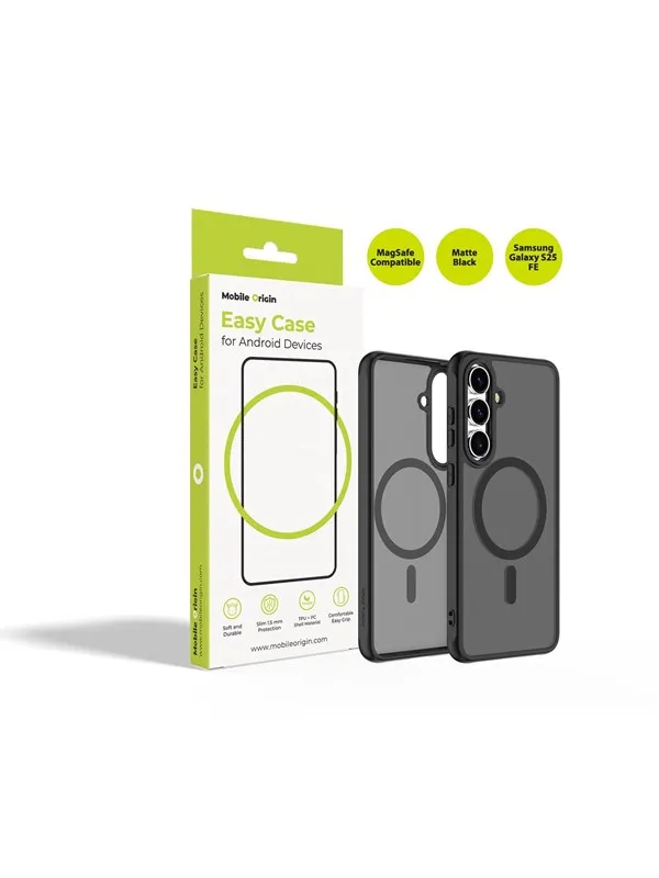 Mobile Origin Easy Case MagSafe Matte Black - Samsung Galaxy S25 FE