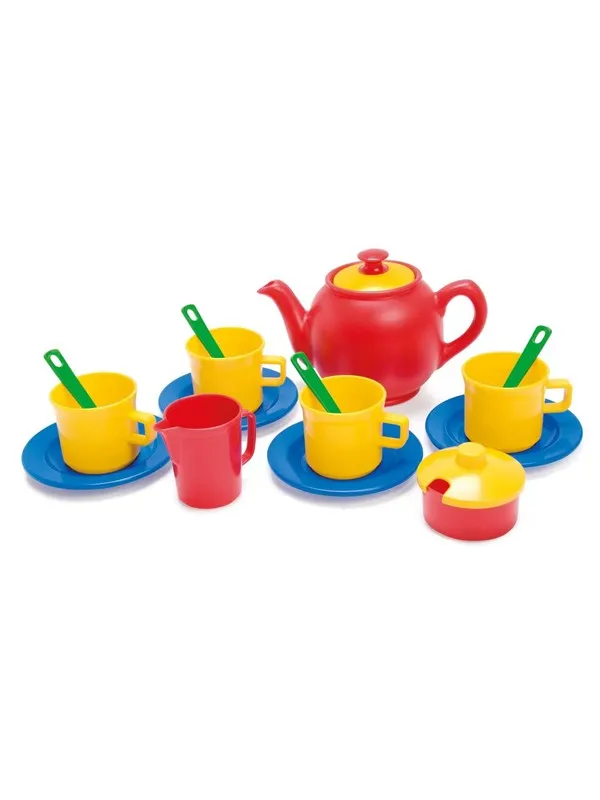 Dantoy Tea set in net L:19 cm 17 pcs