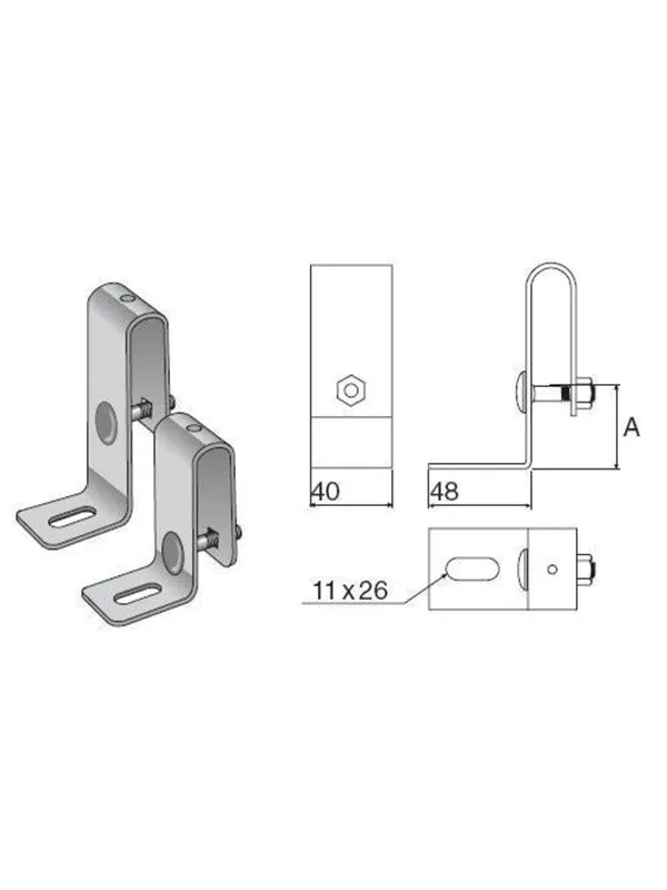 Wibe Wall bracket 11/25 hdg