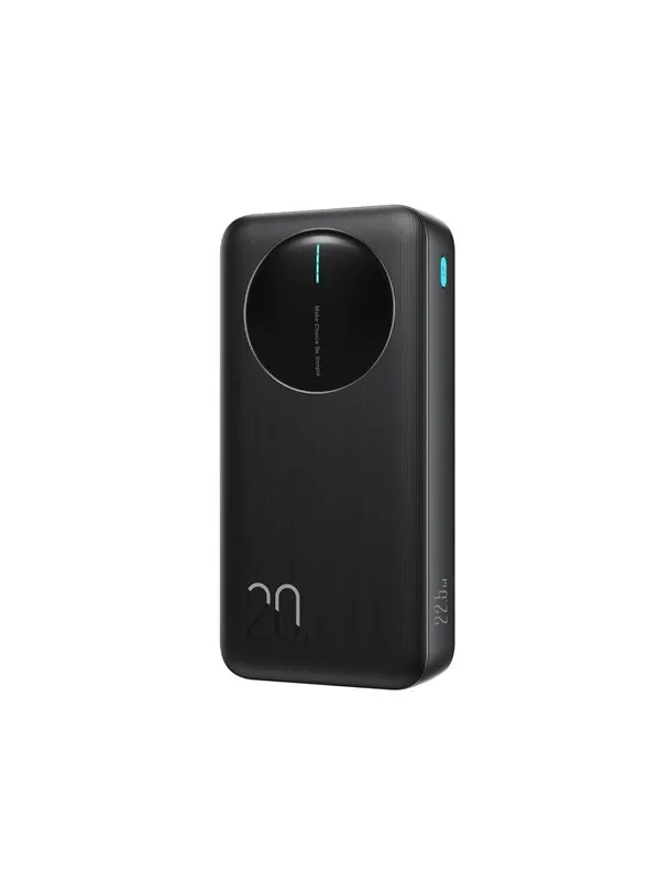 Joyroom JR-PBF14 Pro 22.5W with Digital Display 2x USB-A 1x USB-C Nødlader - Svart - 20000 mAh