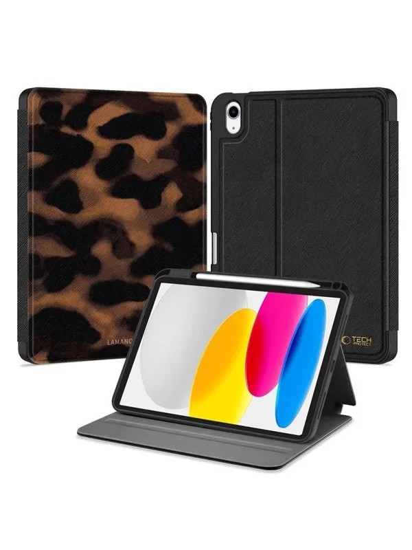 Tech-Protect  Lamano Case for iPad 10.9" 10 / 2022 / 11" 11 / 2025 - Brown & Black