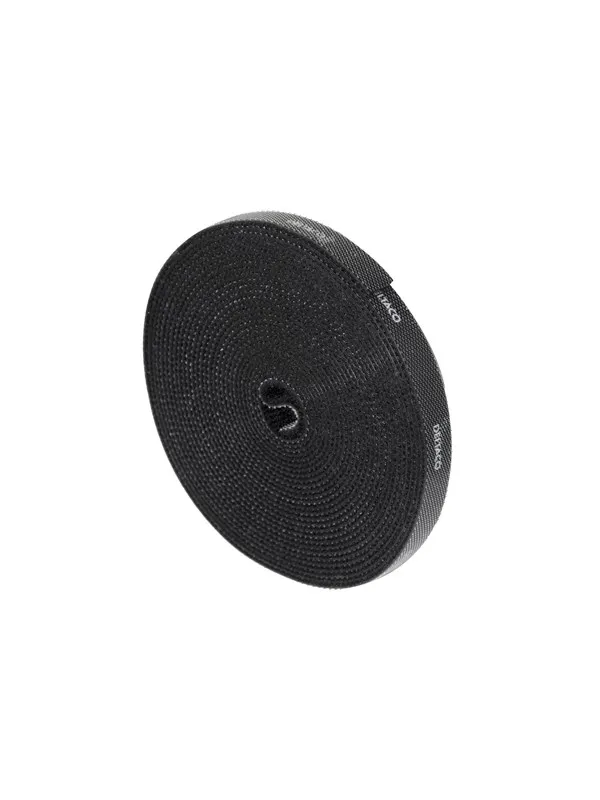 Deltaco Hook and Loop Cable Tie 5 m - Black
