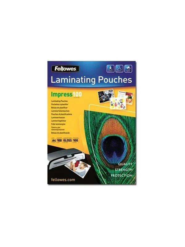 Fellowes A3 Glossy 100 Micron Laminating Pouch - 100 pack