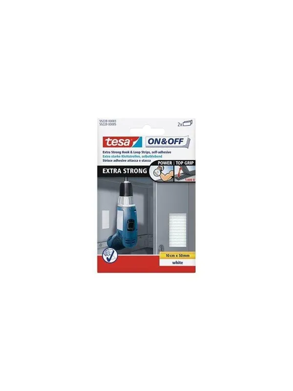 tesa On & Off Extra Strong Strips 50 mm : 10 cm
