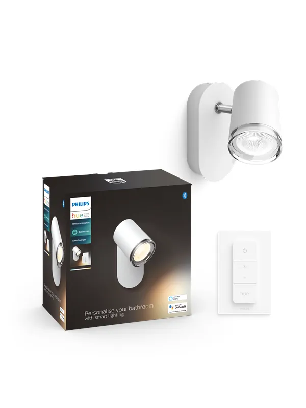 Philips Hue Adore Baderomsspot - Hvit