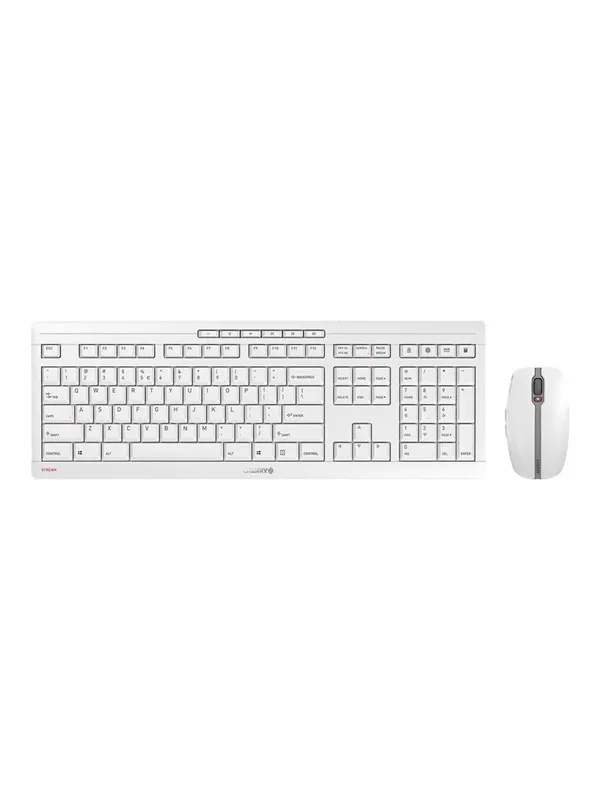 Cherry STREAM DESKTOP RECHARGE - Tastatur & Mussett - Nordisk - Grå