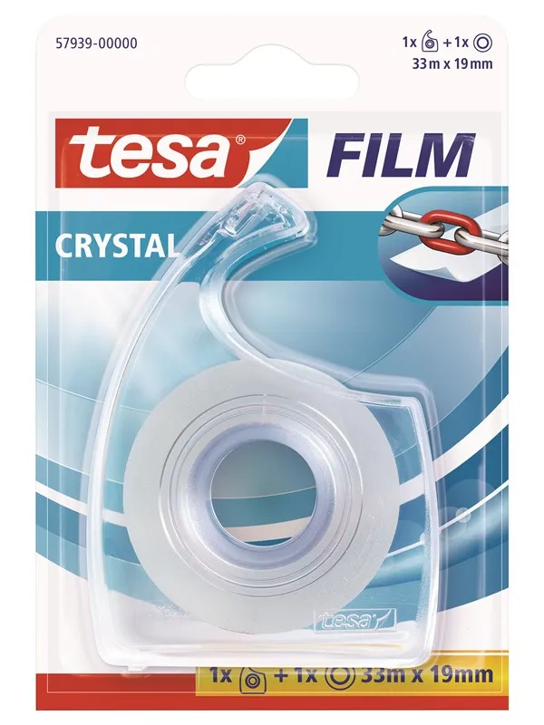 tesa film tape 33m x 19mm Crystal Transparent + dispenser