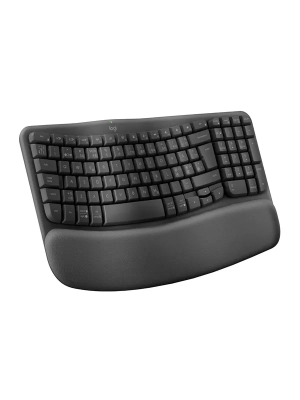 Logitech Wave Keys - Graphite - ND - Ergonomisk tastatur - Nordisk - Svart