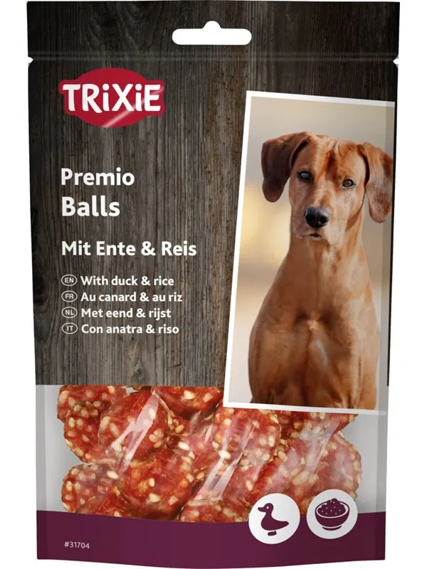Trixie Hundegodbiter Premio kjøttboller med and & ris 80g