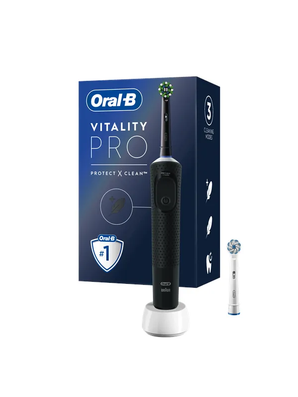 Oral-B Elektrisk tannbørste Vitality Pro Sort + ekstra tannbørstehode