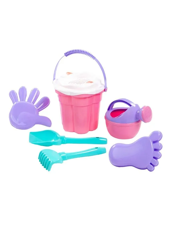 Cavallino Toys Cavallino Classic Bucket Set Pink 7 pieces.