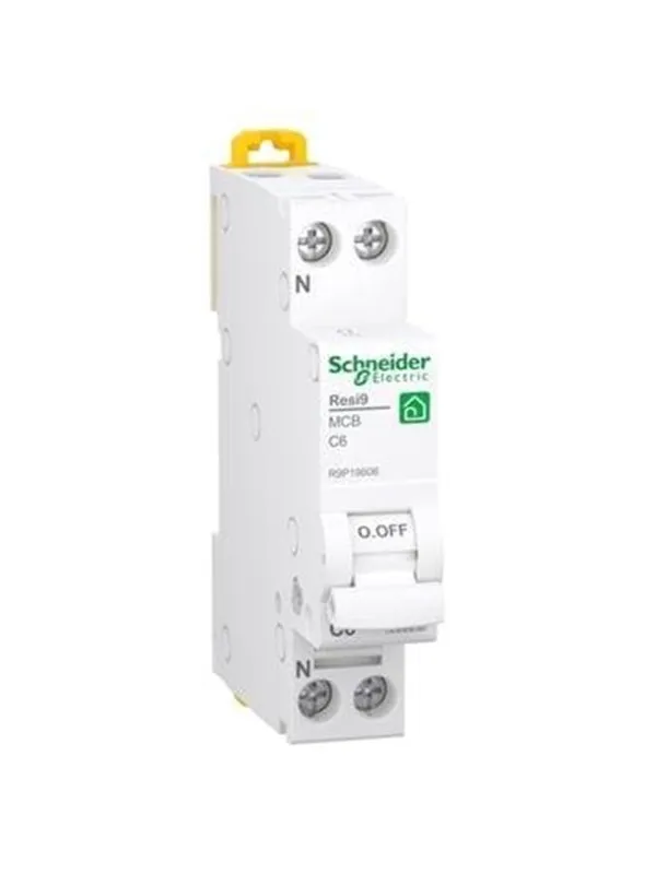 Schneider Electric Resi9 XP MCB/circuit breaker 1PN C-characteristic 6A 6kA 18mm