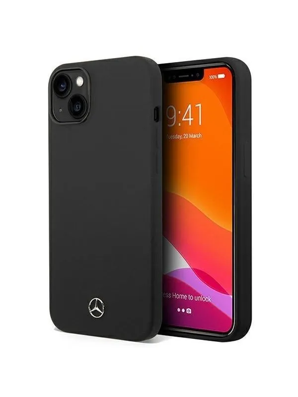 Mercedes  Silicone Line Case for iPhone 14 Plus - Black