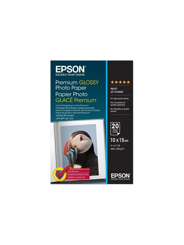 Epson Premium - photo paper - glossy - 20 sheet(s) - 100 x 150 mm - 255 g/m²