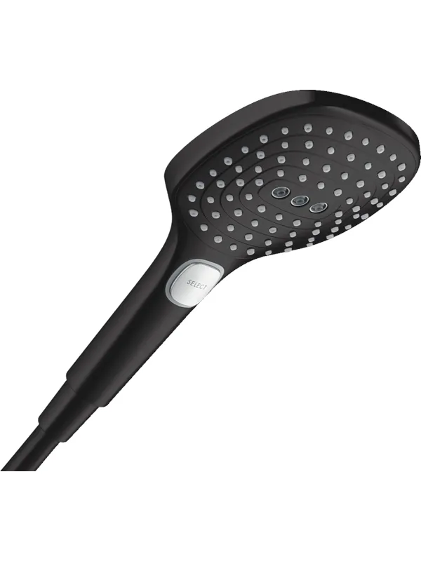 Hansgrohe raindance select e hand shower 120 3jet matt black