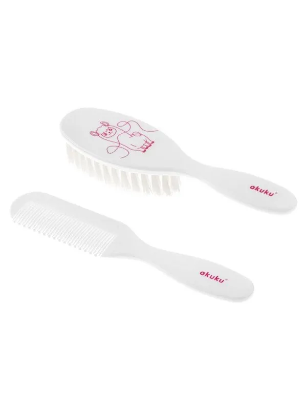 Akuku Comb & hairbrush with nylon bristle lama