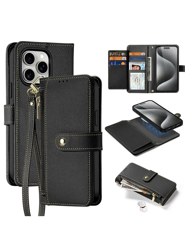 Dux Ducis Lava Leather Case for iPhone 15 Pro - Black