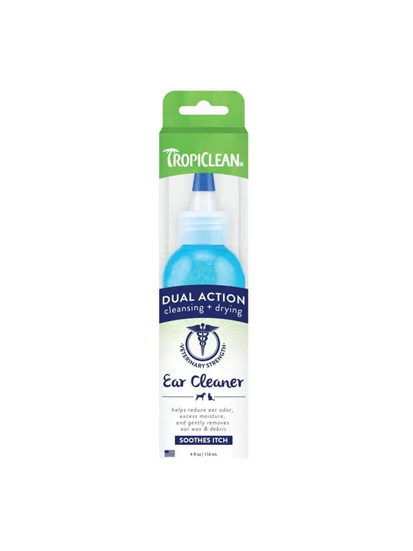 Tropiclean Dual Action Ear Cleaner for Pets 118ml