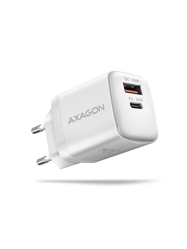 AXAGON Wall Charger 30 W PD 3.0 Quick Charge 4+ - USB-C + USB-A