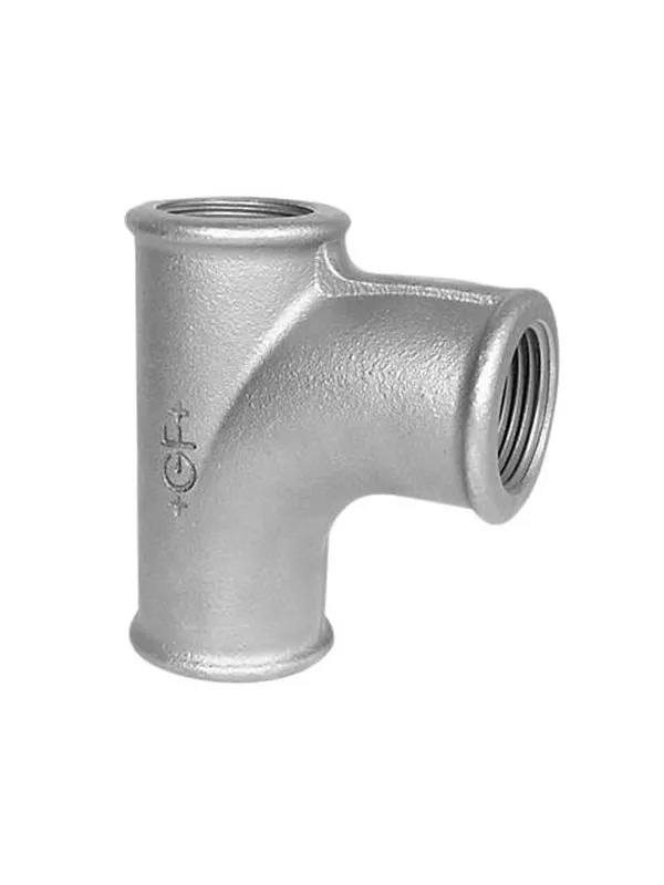+GF+ flow tee 90° galvanized 1 1/4''