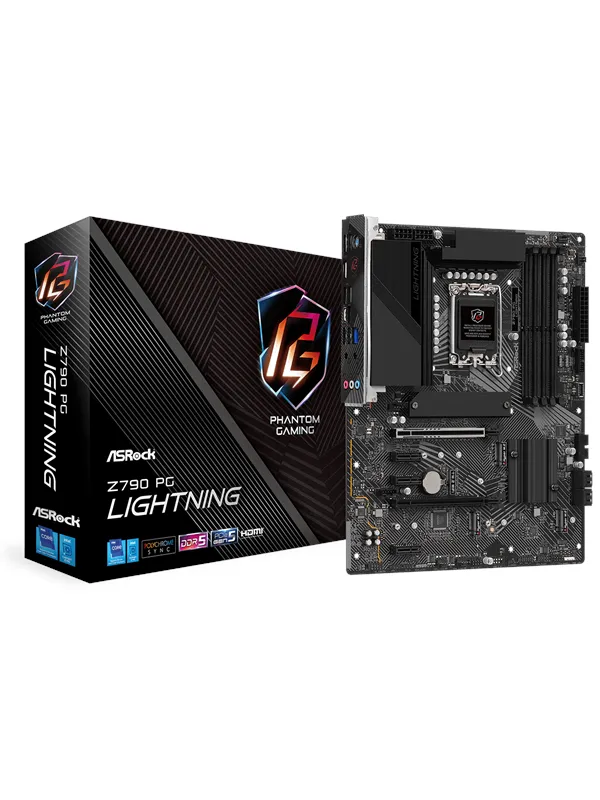 ASRock Z790 PG Lightning Hovedkort - Intel Z790 - Intel LGA1700 socket - DDR5 RAM - ATX