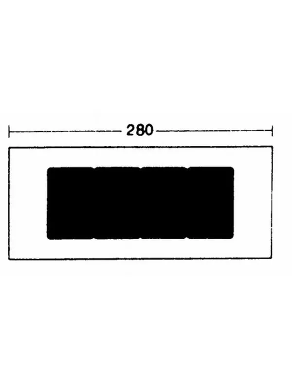 Hager Cover for four module fuga pw 4se/br 130 ph