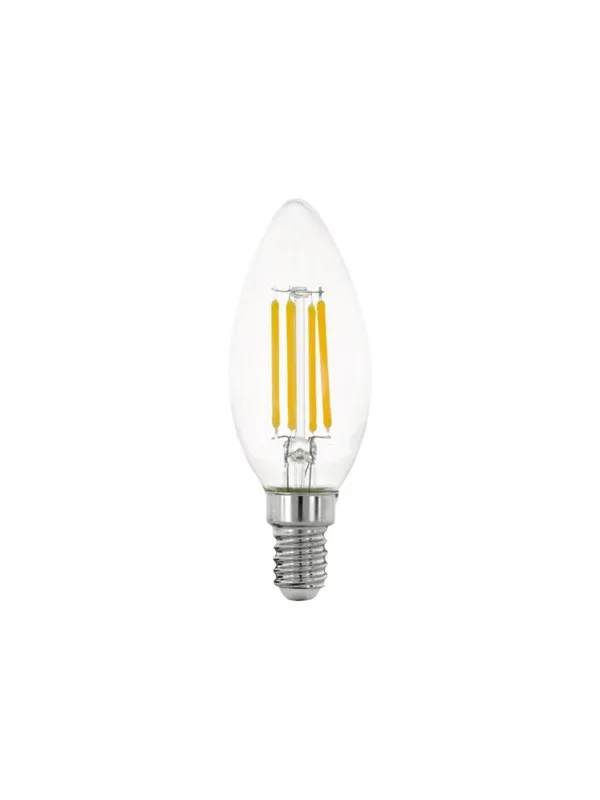 EGLO LED-lyspære C35 Candle 4W/827 470 lumen clear E14