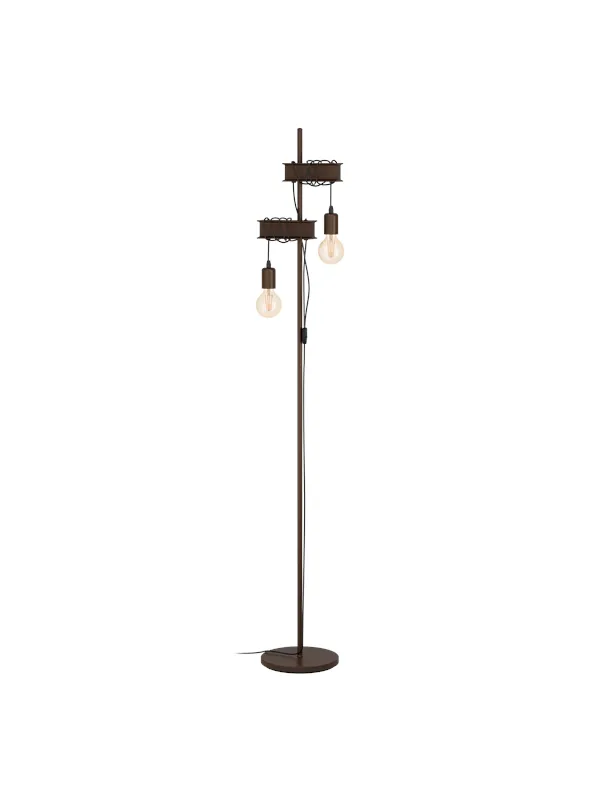 EGLO TOWNSHEND 4 floor light  antique brown black