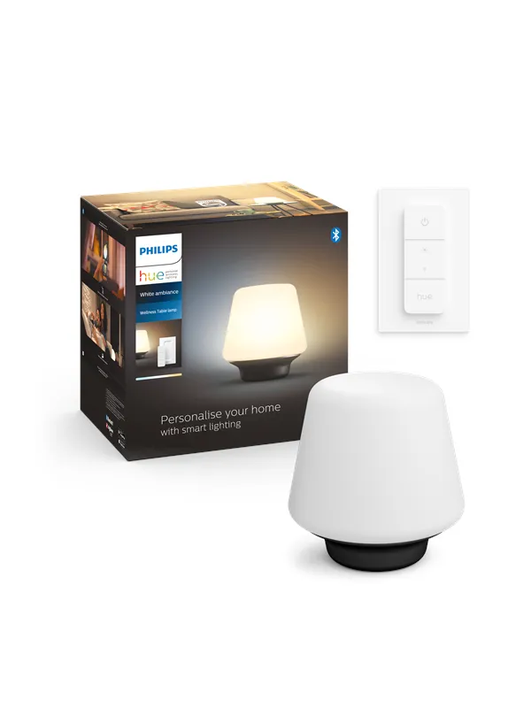 Philips Hue Wellness Bordlampe - Hvit - Med Dimmebryter
