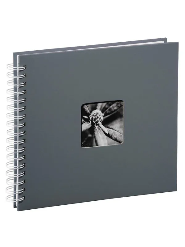 Hama "Fine Art" Spiral Album 28 x 24 cm 50 White Pages grey