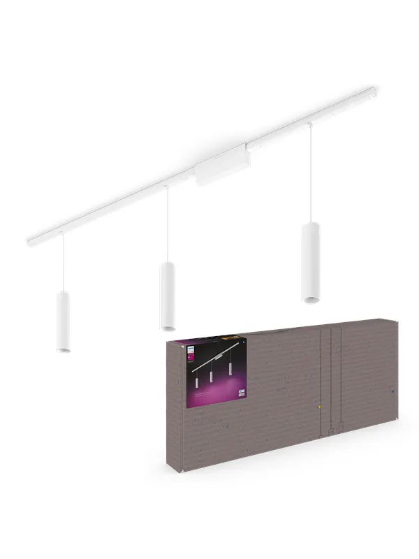 Philips Hue Perifo Ceiling Pendant - 3 Cylinders - White