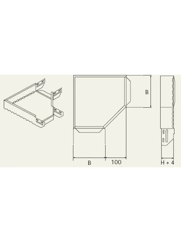 Wibe Corner piece 90 400mm