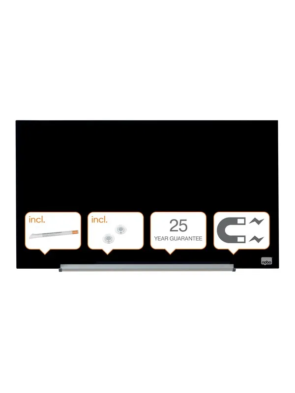 Nobo  Impression Pro Glass Magnetisk Whiteboard 31" 68x38cm Sort