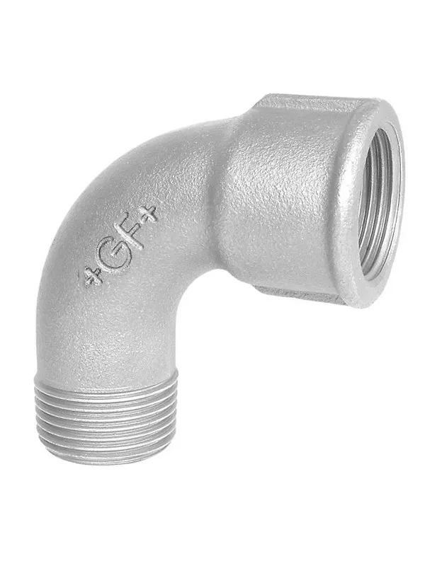 +GF+ short bend 90° galvanized 1 1/2'' socket-nipple