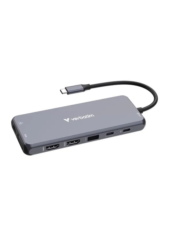 Verbatim CMH-14 14-Port USB-C Pro Multiport Hub USB-hub - USB 3.1 - 14 porter - Grå