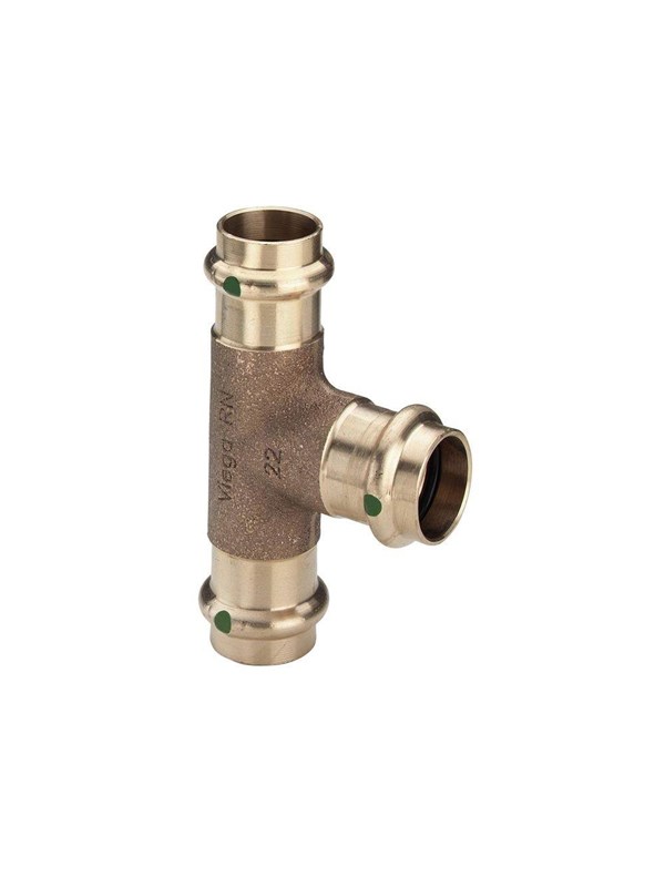 Viega Sanpress T-piece 28 x 22 x 28 mm gunmetal