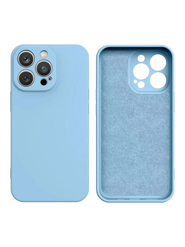 Hurtel Silicone Case iPhone 14 Plus Silicone Cover Light Blue