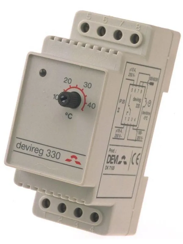 Danfoss Devireg 330 -10 / +10 c din rail thermostat