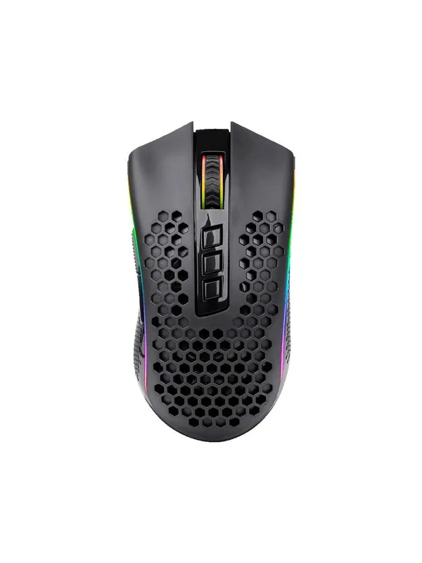 REDRAGON M808 Storm Lightweight RGB Wireless Gaming Mouse - Gaming mus - Optisk - 7 - Svart med RGB-lys