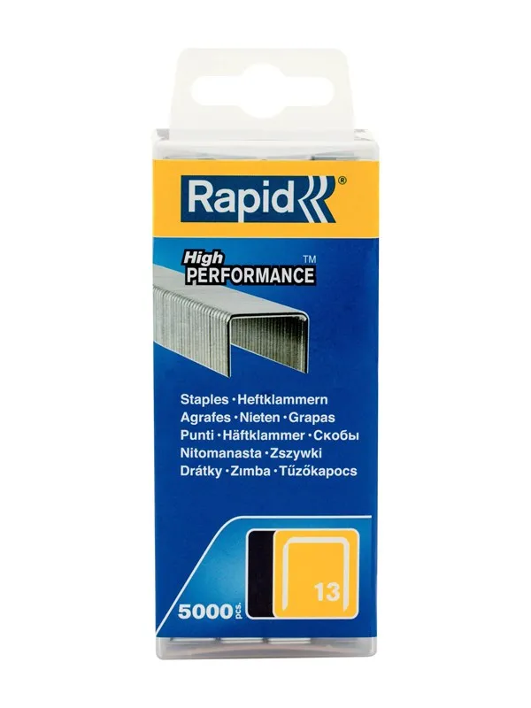 Rapid Heftestifter, type 13 - 8 mm - 5 M (PP-boks)