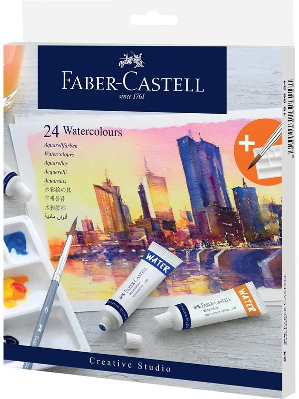 Faber-Castell Watercolour 24ct cardboard box