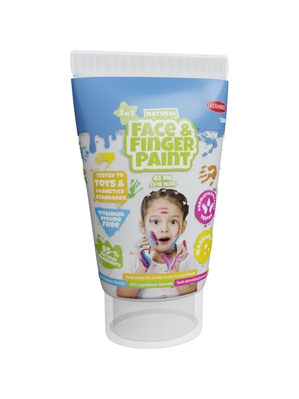 Boti Natural Face & Fingerpaint Tube - White 65ml