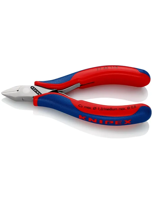 KNIPEX Elektronikk-sidekutter, Med gjennomstukket ledd