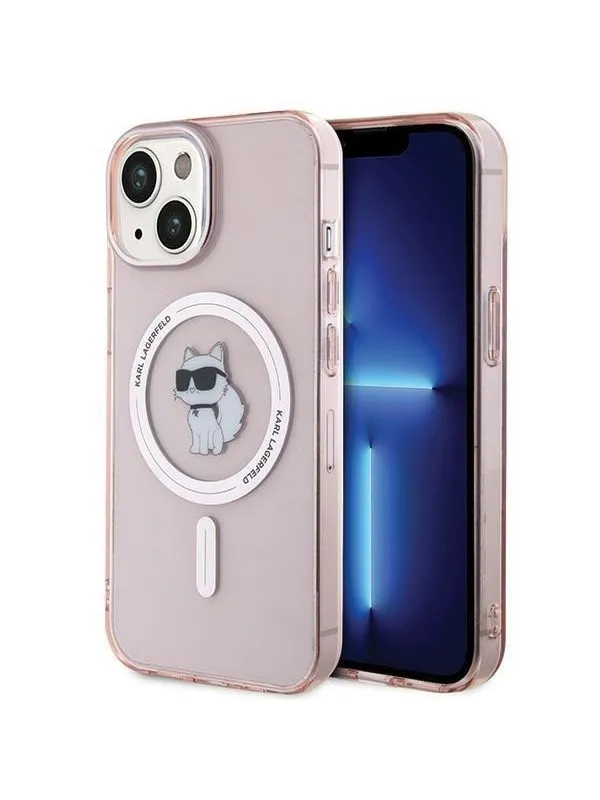 Karl Lagerfeld IML Choupette MagSafe case for iPhone 15 - pink