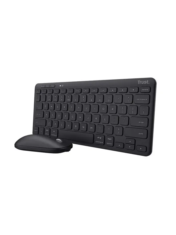 Trust Lyra - Tastatur & Mussett - Nordisk - Svart