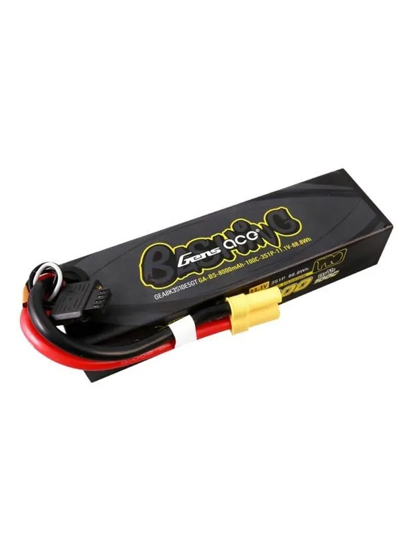 Gens ace &Tattu G-Tech 8000mAh 11.1V 100C 3S1P Lipo Battery Pack with EC5-Bashing Series