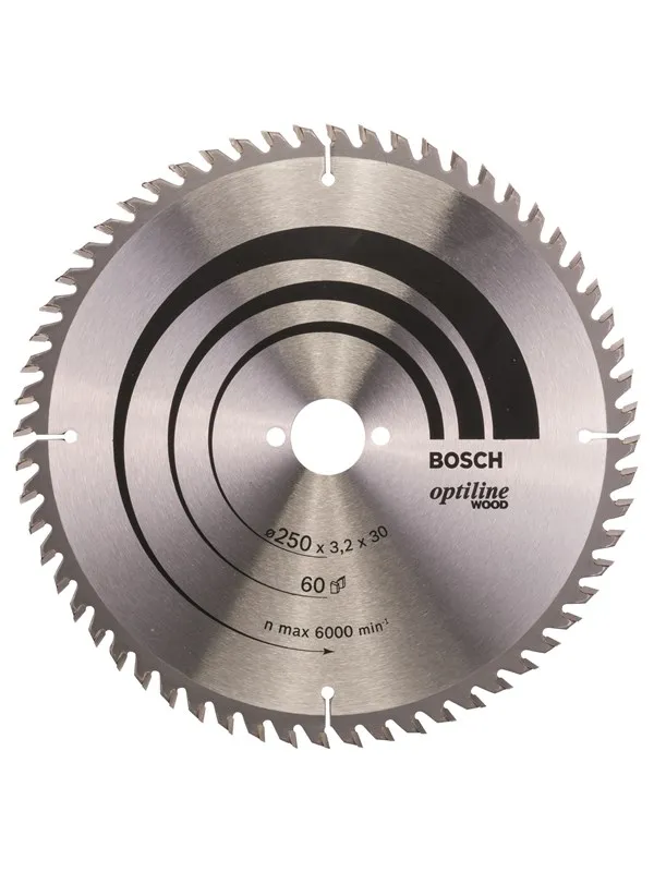 Bosch Sirkelsagblad Optiline Wood 250 x 30 x 3,2 mm, 60